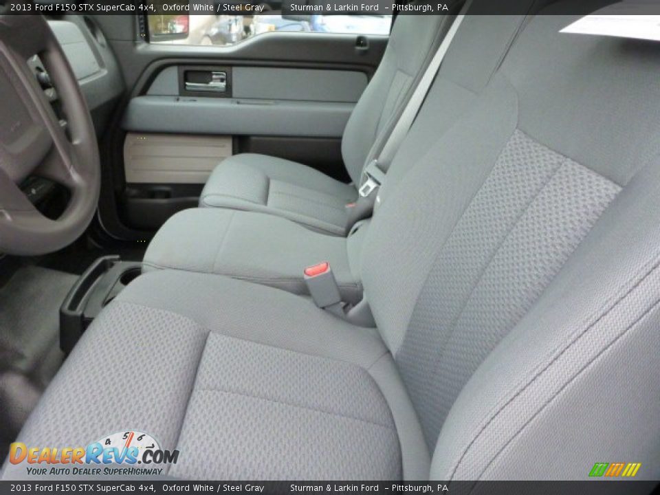 2013 Ford F150 STX SuperCab 4x4 Oxford White / Steel Gray Photo #7