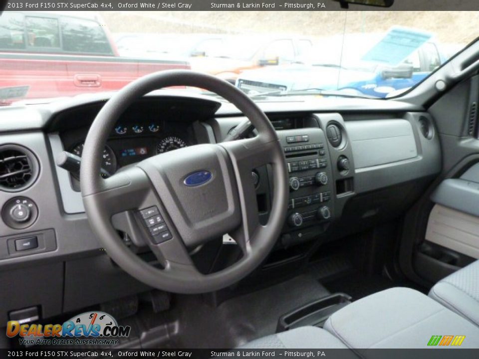 2013 Ford F150 STX SuperCab 4x4 Oxford White / Steel Gray Photo #9