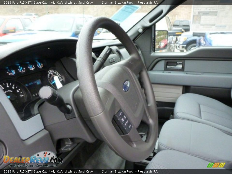 2013 Ford F150 STX SuperCab 4x4 Oxford White / Steel Gray Photo #12