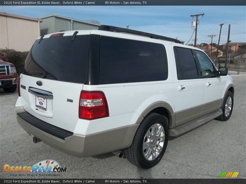 2010 Ford Expedition EL Eddie Bauer Oxford White / Camel Photo #3