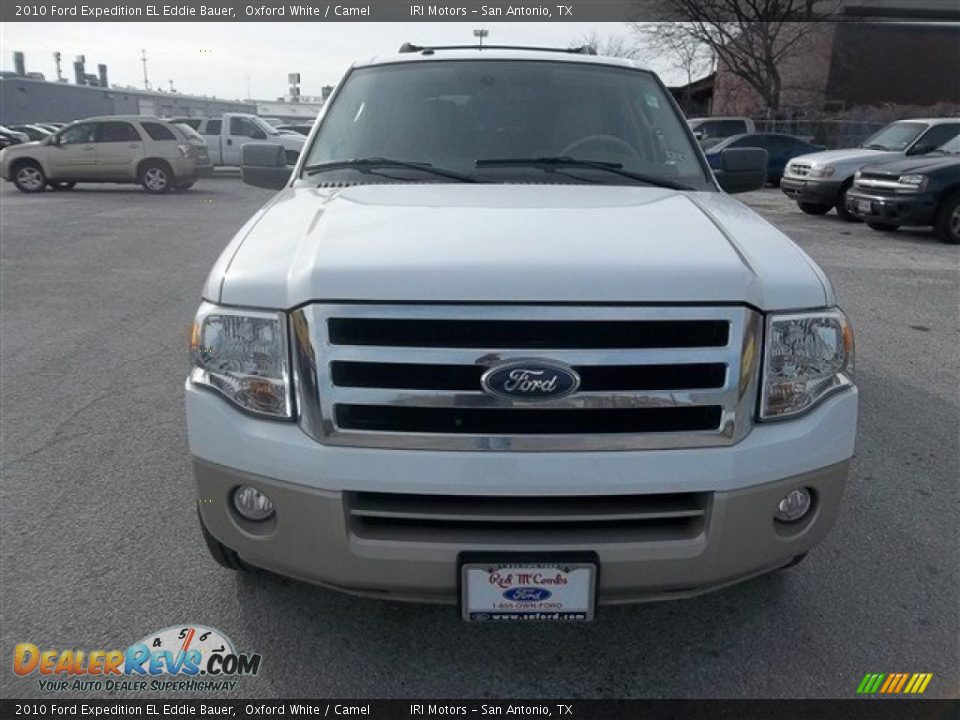 2010 Ford Expedition EL Eddie Bauer Oxford White / Camel Photo #8