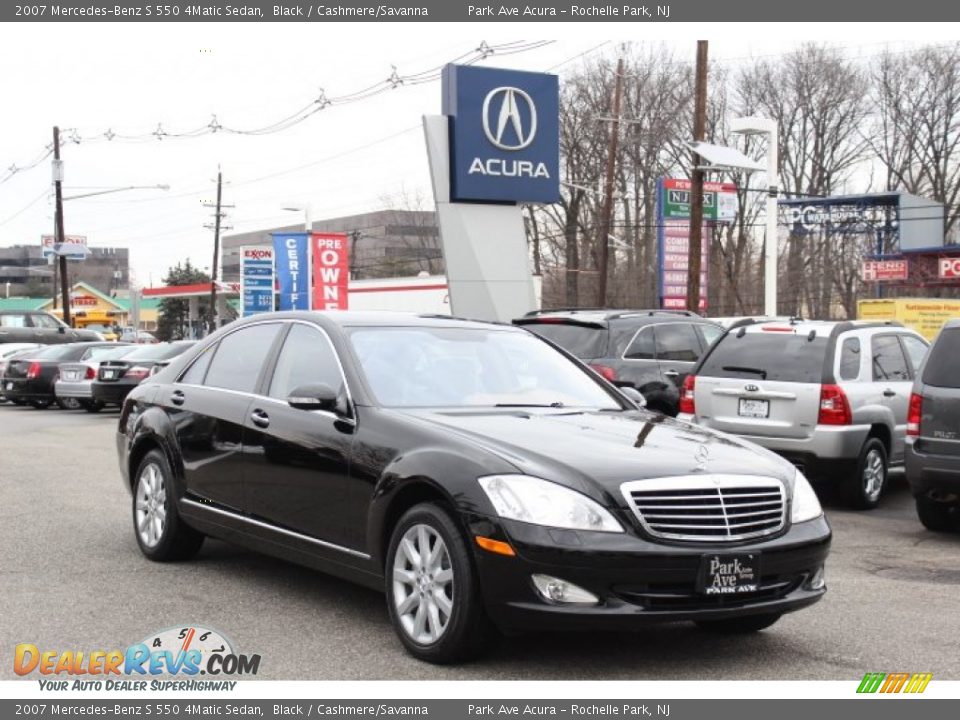2007 Mercedes-Benz S 550 4Matic Sedan Black / Cashmere/Savanna Photo #1