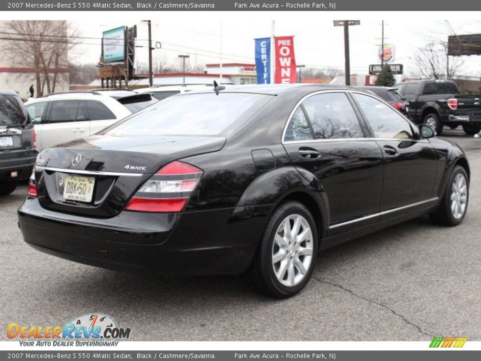 2007 Mercedes-Benz S 550 4Matic Sedan Black / Cashmere/Savanna Photo #3