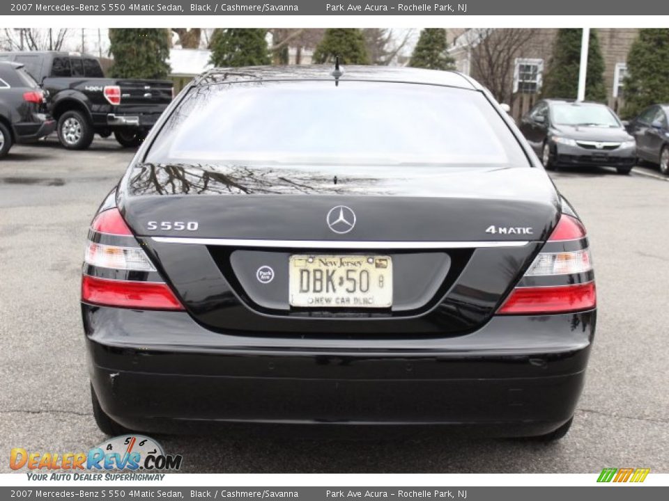 2007 Mercedes-Benz S 550 4Matic Sedan Black / Cashmere/Savanna Photo #4