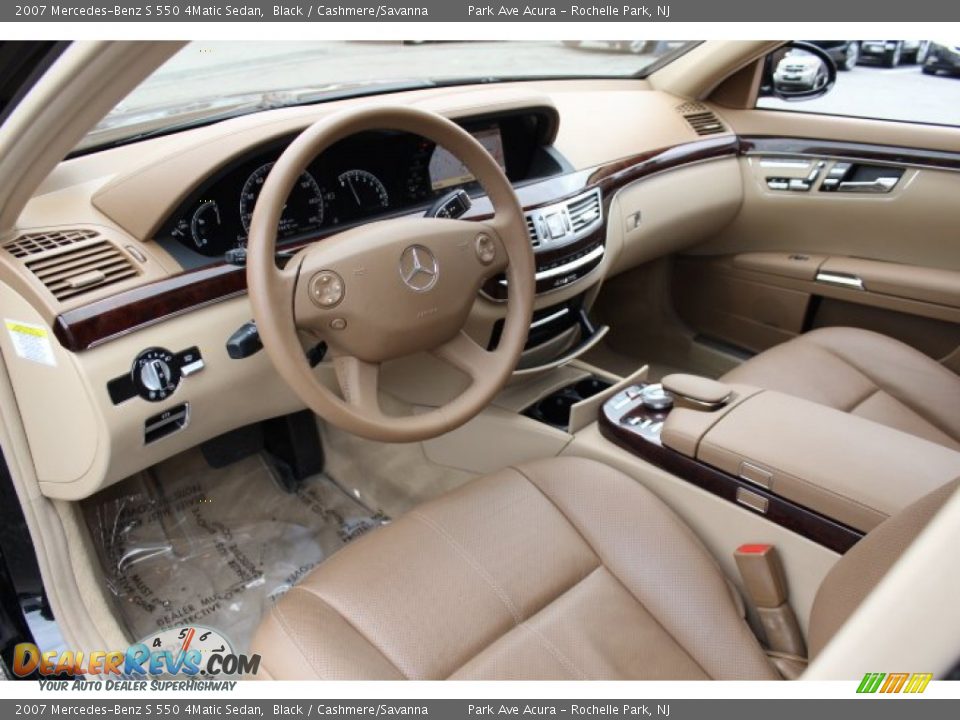 2007 Mercedes-Benz S 550 4Matic Sedan Black / Cashmere/Savanna Photo #9