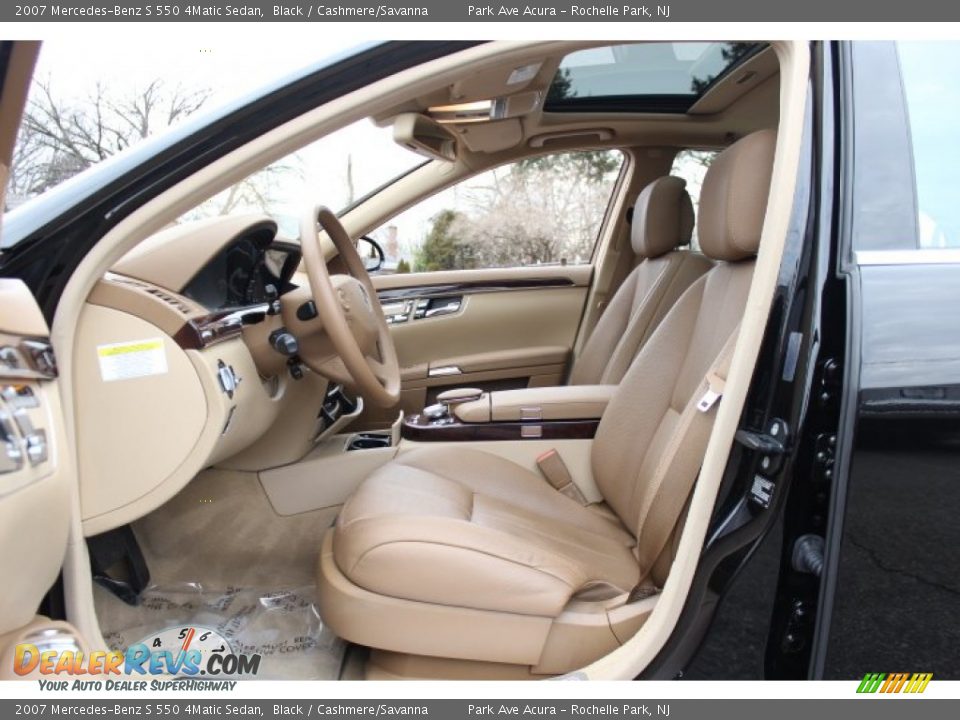 2007 Mercedes-Benz S 550 4Matic Sedan Black / Cashmere/Savanna Photo #10