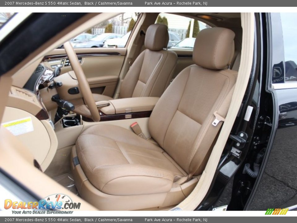 2007 Mercedes-Benz S 550 4Matic Sedan Black / Cashmere/Savanna Photo #11