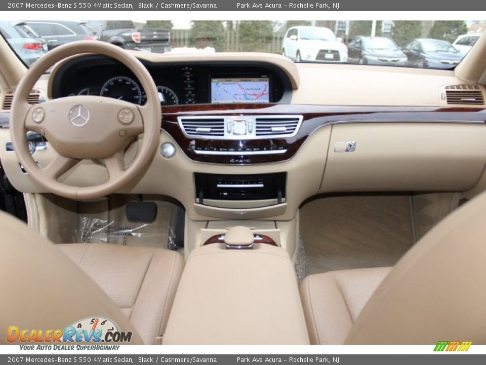 2007 Mercedes-Benz S 550 4Matic Sedan Black / Cashmere/Savanna Photo #12