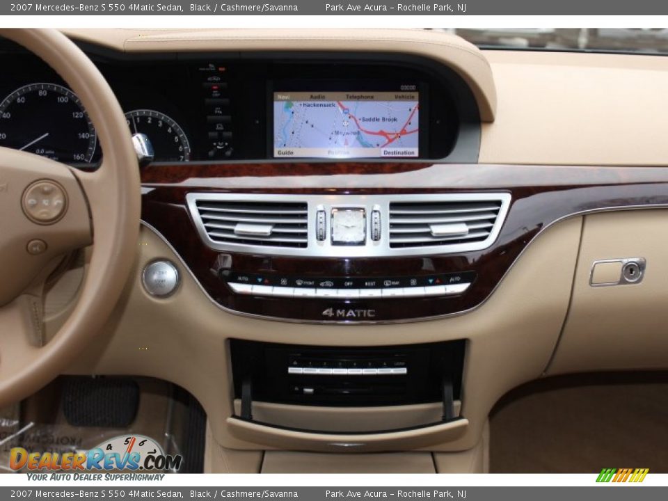 2007 Mercedes-Benz S 550 4Matic Sedan Black / Cashmere/Savanna Photo #13