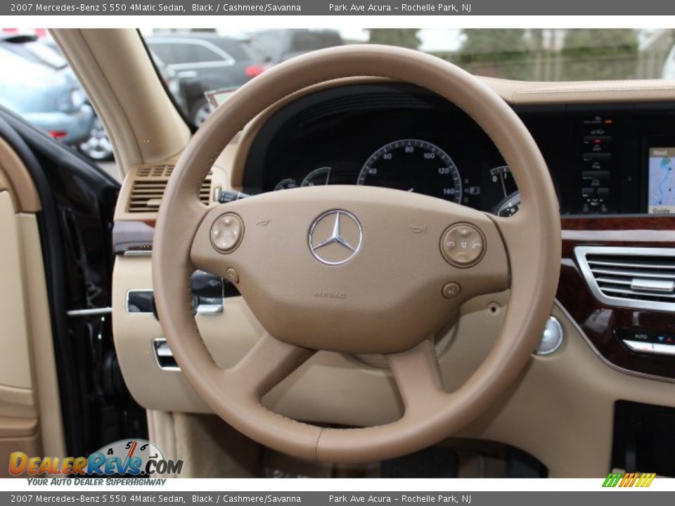 2007 Mercedes-Benz S 550 4Matic Sedan Black / Cashmere/Savanna Photo #15