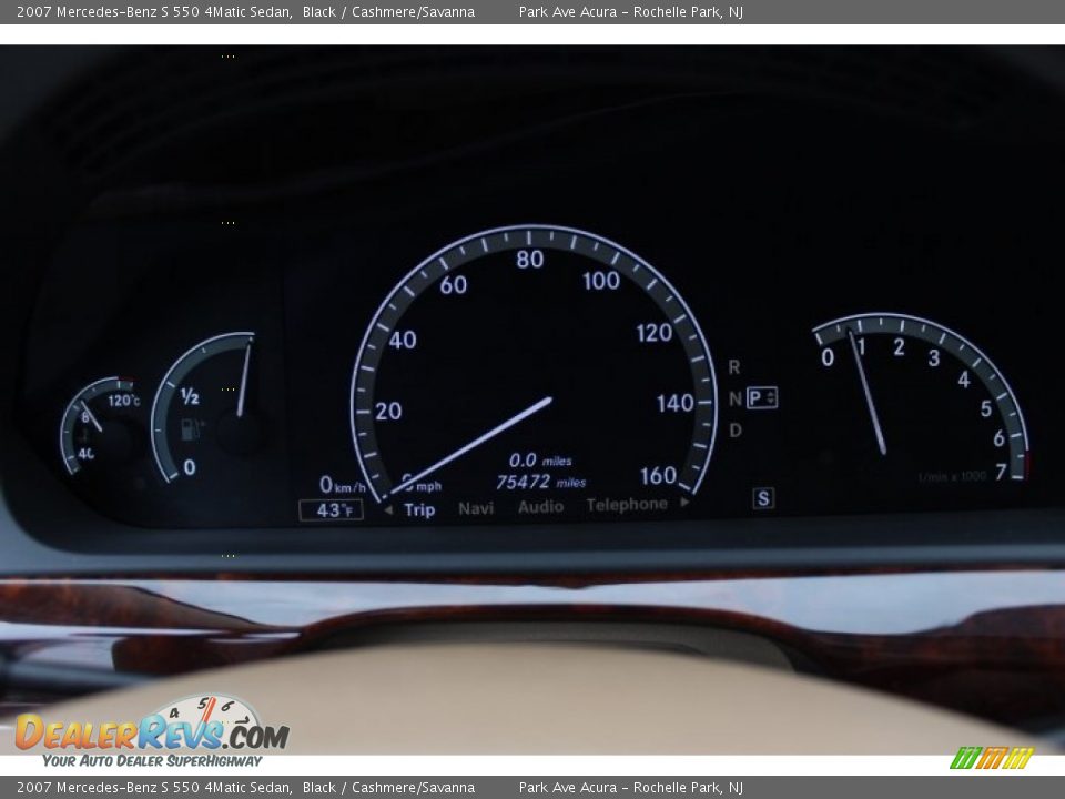2007 Mercedes-Benz S 550 4Matic Sedan Black / Cashmere/Savanna Photo #16