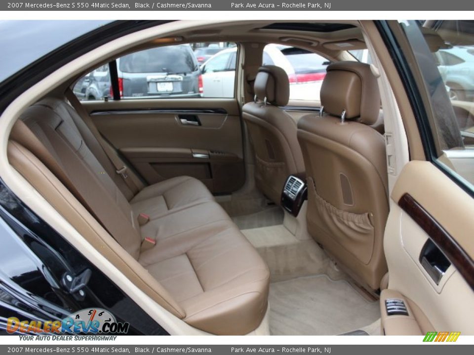 2007 Mercedes-Benz S 550 4Matic Sedan Black / Cashmere/Savanna Photo #21