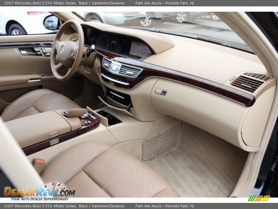 2007 Mercedes-Benz S 550 4Matic Sedan Black / Cashmere/Savanna Photo #23