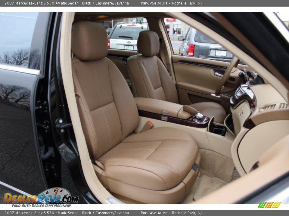 2007 Mercedes-Benz S 550 4Matic Sedan Black / Cashmere/Savanna Photo #25