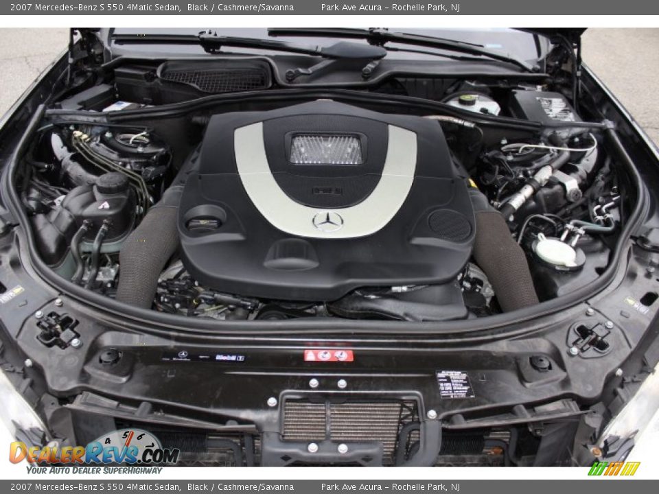 2007 Mercedes-Benz S 550 4Matic Sedan Black / Cashmere/Savanna Photo #26