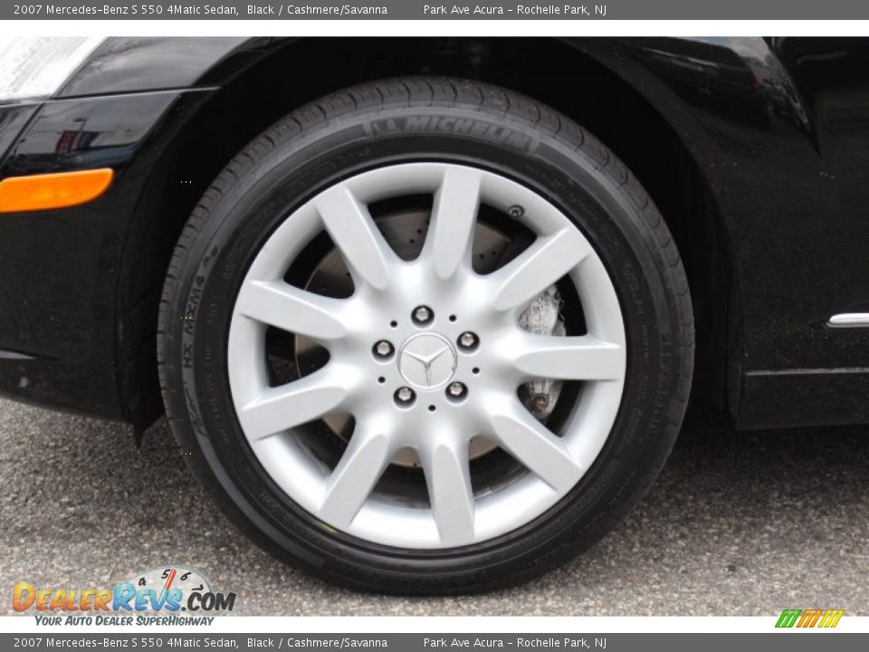 2007 Mercedes-Benz S 550 4Matic Sedan Black / Cashmere/Savanna Photo #28