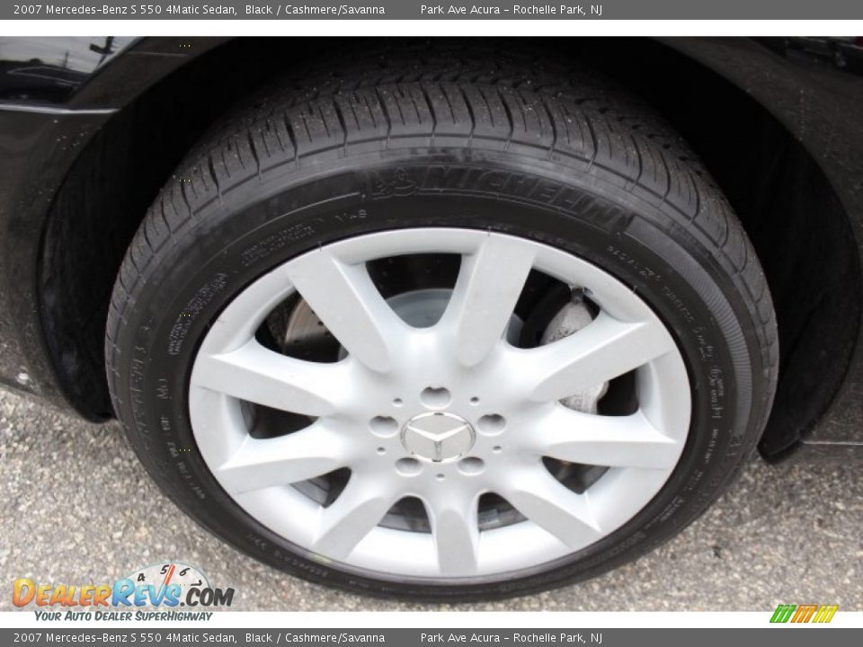 2007 Mercedes-Benz S 550 4Matic Sedan Black / Cashmere/Savanna Photo #29
