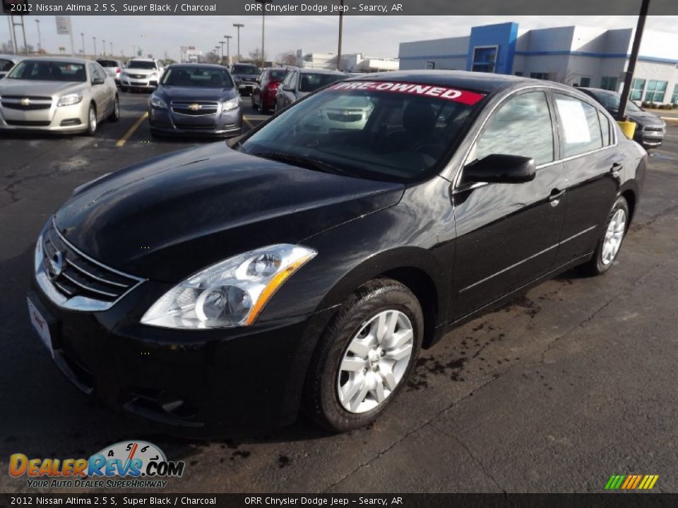 2012 Nissan Altima 2.5 S Super Black / Charcoal Photo #1