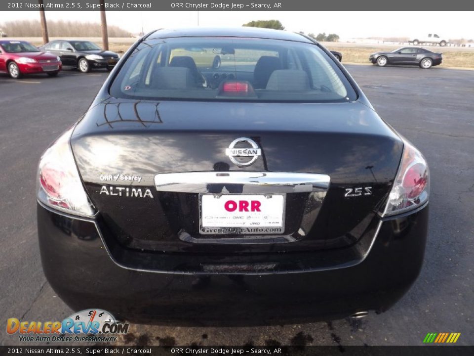 2012 Nissan Altima 2.5 S Super Black / Charcoal Photo #6