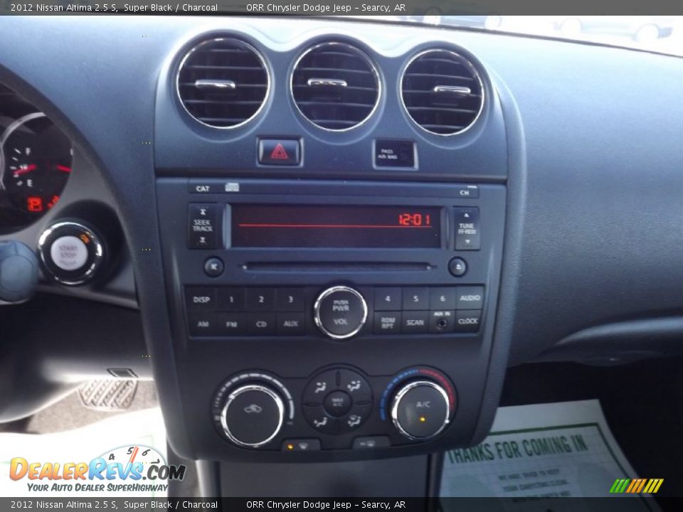 2012 Nissan Altima 2.5 S Super Black / Charcoal Photo #10