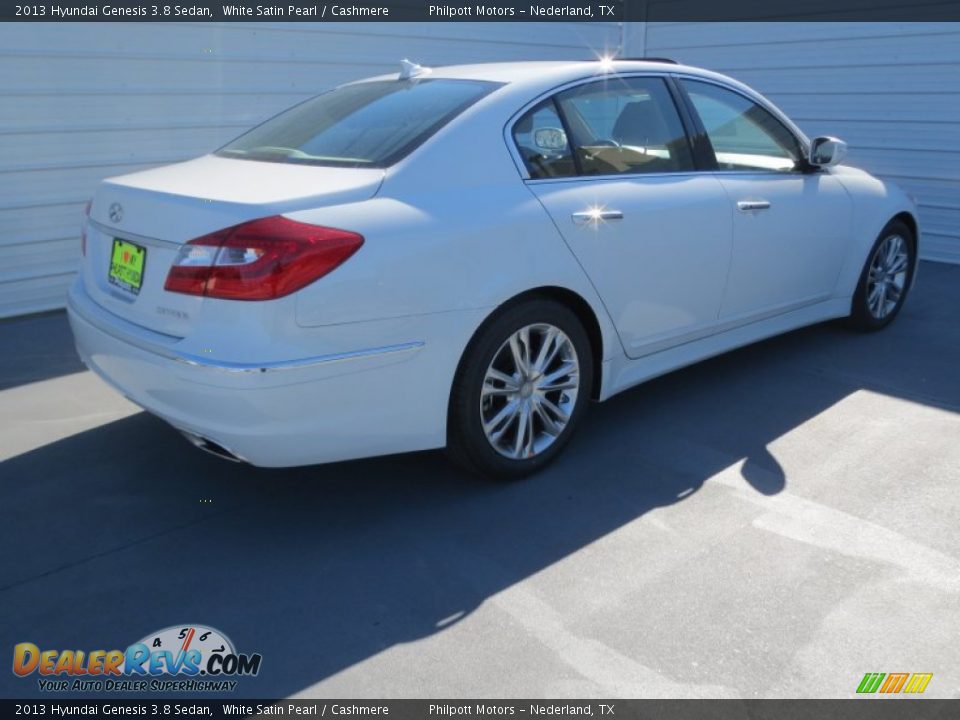2013 Hyundai Genesis 3.8 Sedan White Satin Pearl / Cashmere Photo #3