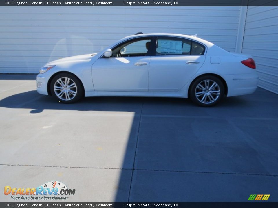 2013 Hyundai Genesis 3.8 Sedan White Satin Pearl / Cashmere Photo #5