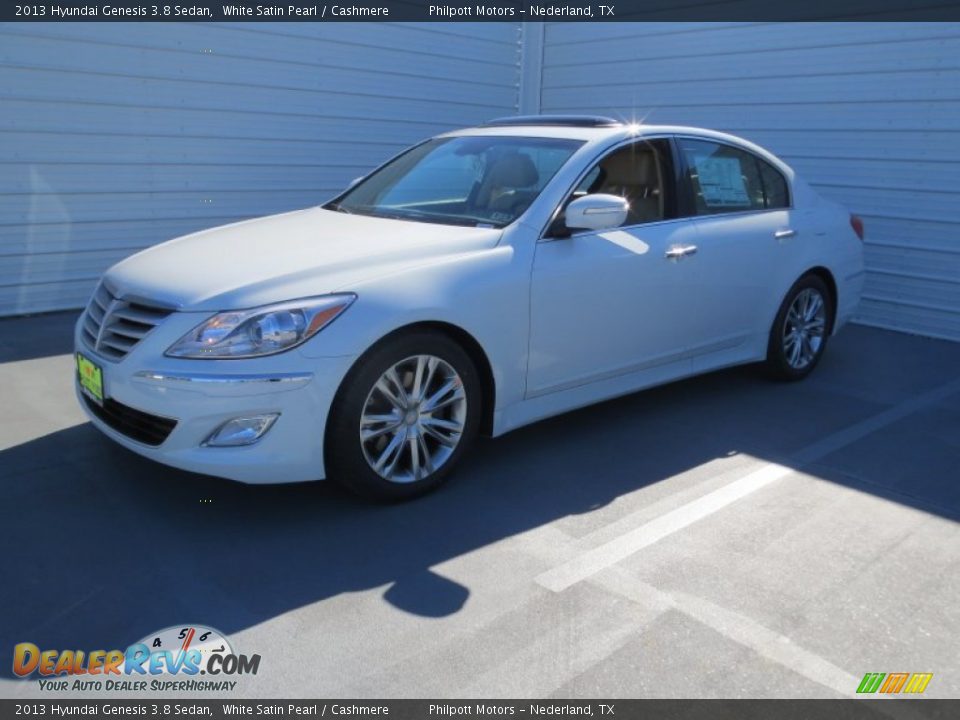 2013 Hyundai Genesis 3.8 Sedan White Satin Pearl / Cashmere Photo #6