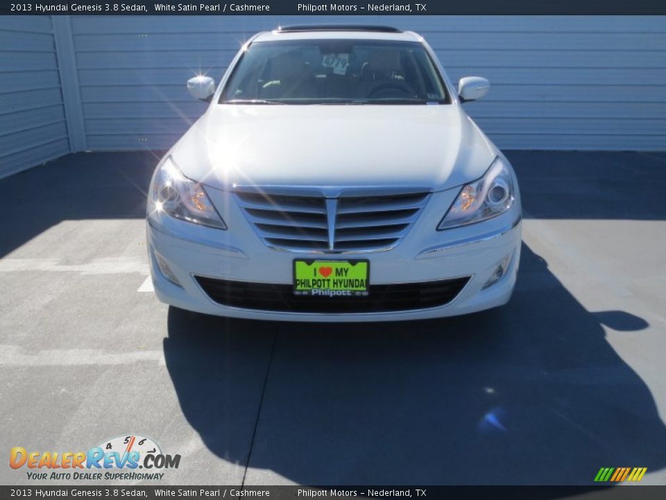 2013 Hyundai Genesis 3.8 Sedan White Satin Pearl / Cashmere Photo #7