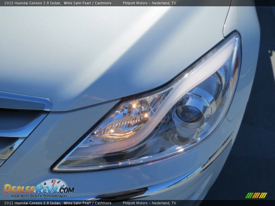 2013 Hyundai Genesis 3.8 Sedan White Satin Pearl / Cashmere Photo #8