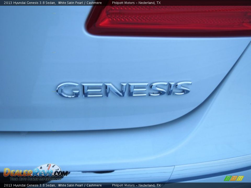 2013 Hyundai Genesis 3.8 Sedan White Satin Pearl / Cashmere Photo #13