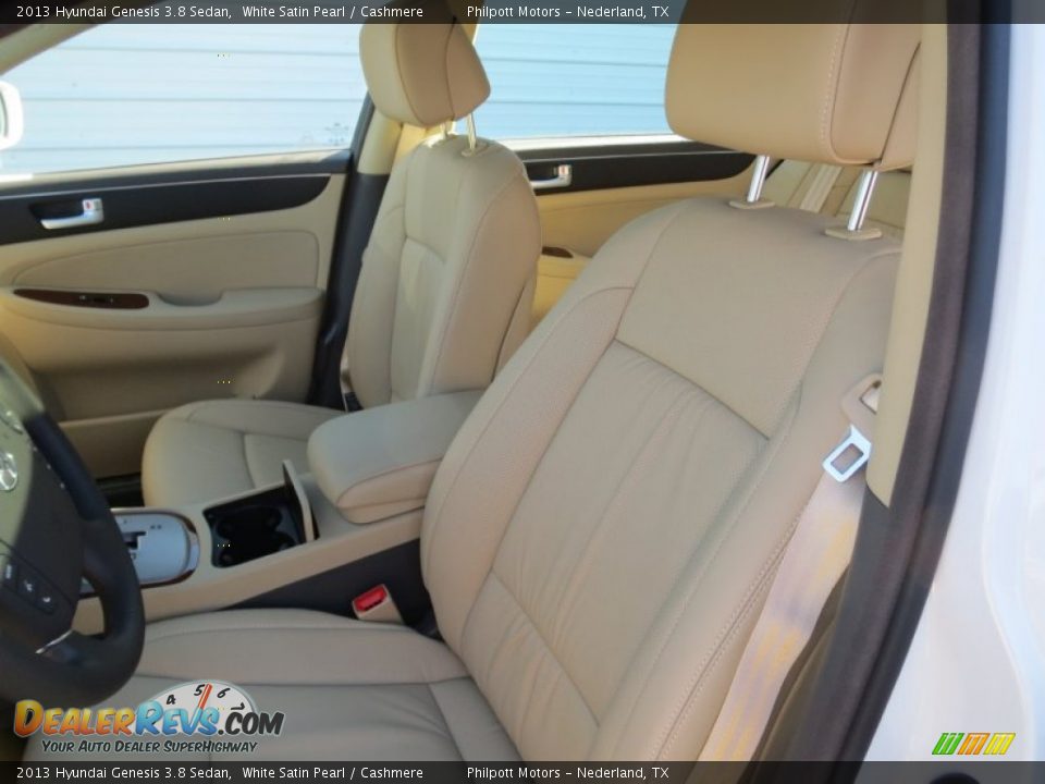 2013 Hyundai Genesis 3.8 Sedan White Satin Pearl / Cashmere Photo #23
