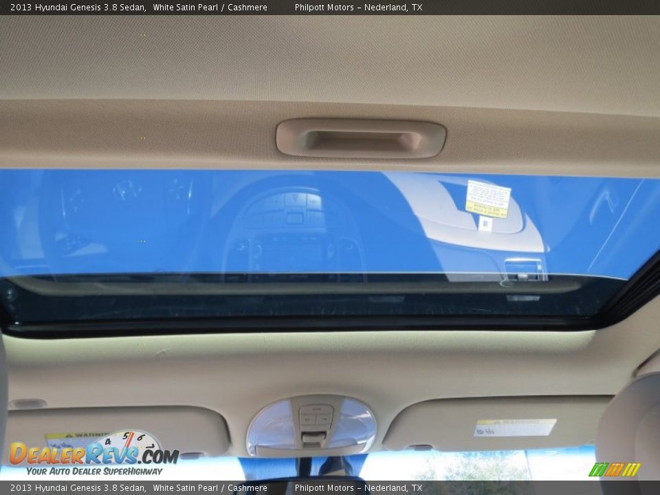 2013 Hyundai Genesis 3.8 Sedan White Satin Pearl / Cashmere Photo #25