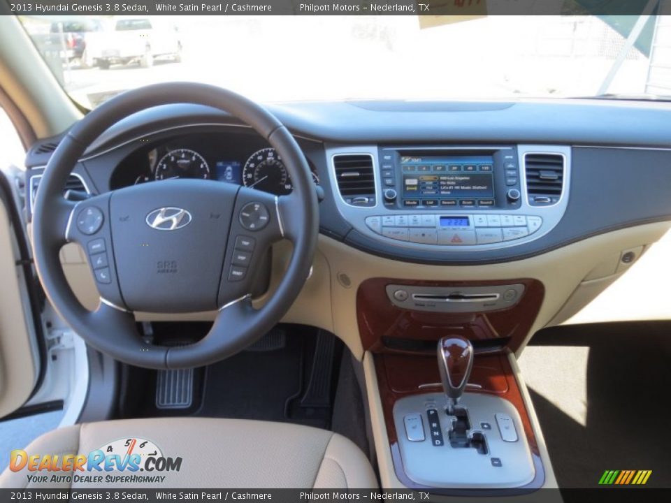 2013 Hyundai Genesis 3.8 Sedan White Satin Pearl / Cashmere Photo #26