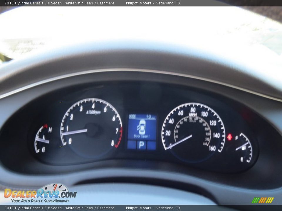 2013 Hyundai Genesis 3.8 Sedan White Satin Pearl / Cashmere Photo #35