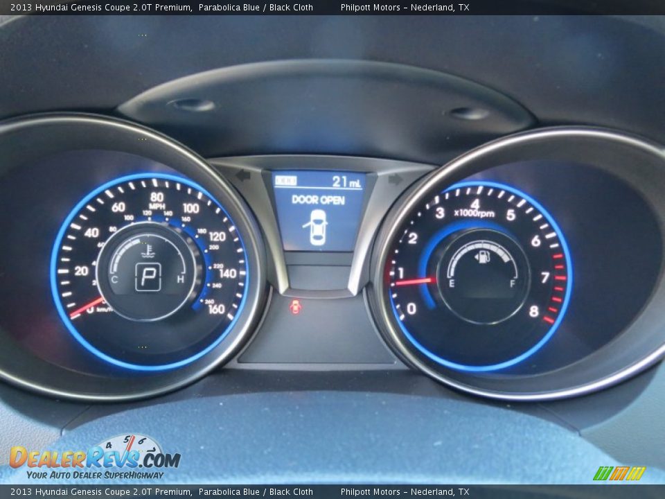 2013 Hyundai Genesis Coupe 2.0T Premium Parabolica Blue / Black Cloth Photo #32
