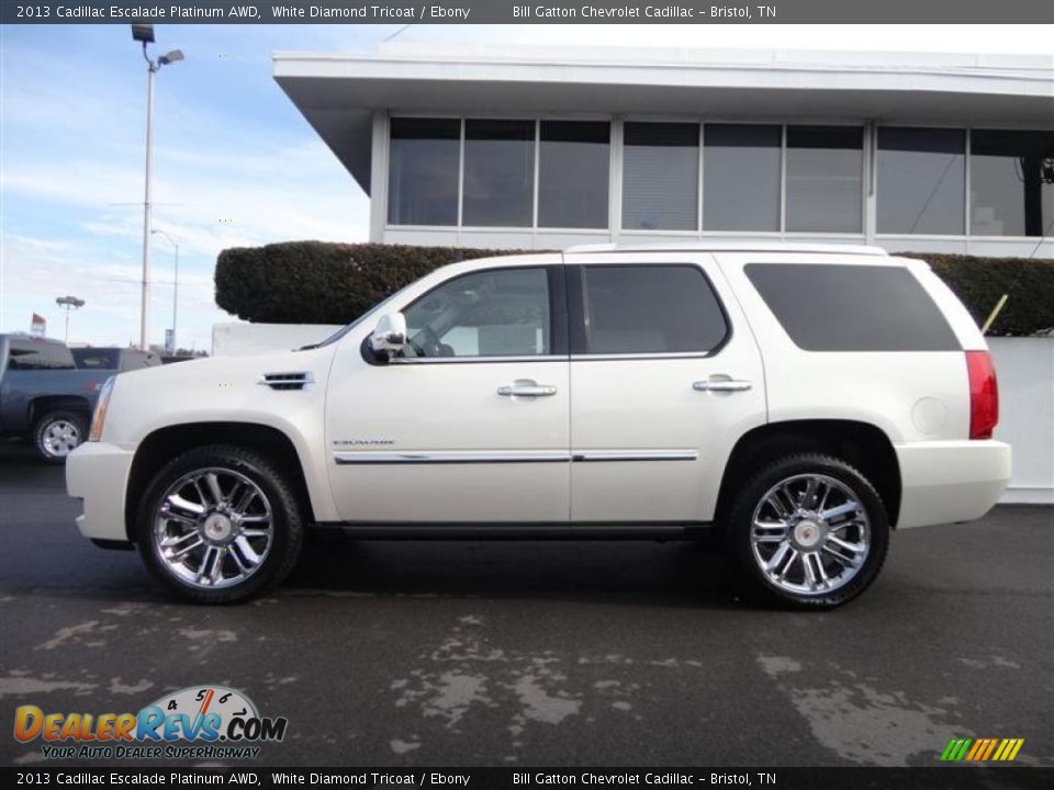 White Diamond Tricoat 2013 Cadillac Escalade Platinum AWD Photo #4