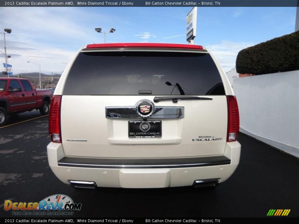 2013 Cadillac Escalade Platinum AWD White Diamond Tricoat / Ebony Photo #6