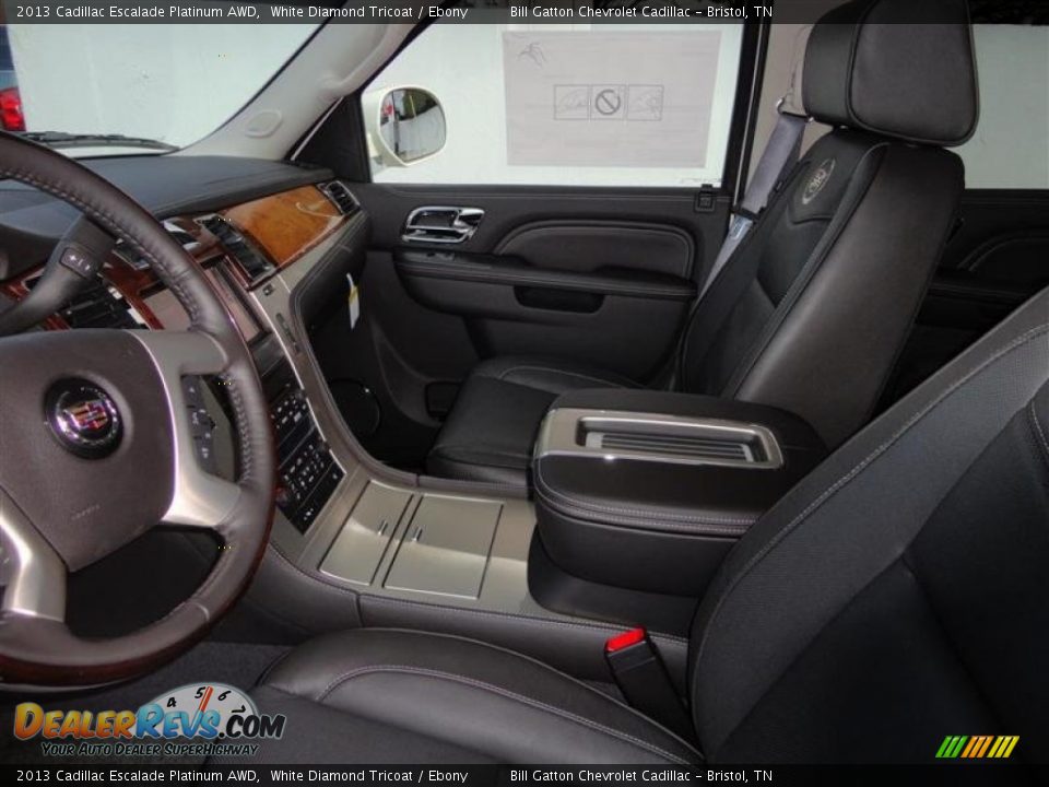 Ebony Interior - 2013 Cadillac Escalade Platinum AWD Photo #14