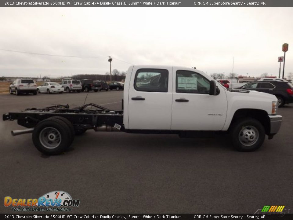 2013 Chevrolet Silverado 3500HD WT Crew Cab 4x4 Dually Chassis Summit White / Dark Titanium Photo #4