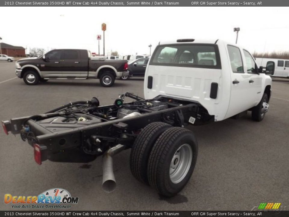 2013 Chevrolet Silverado 3500HD WT Crew Cab 4x4 Dually Chassis Summit White / Dark Titanium Photo #5