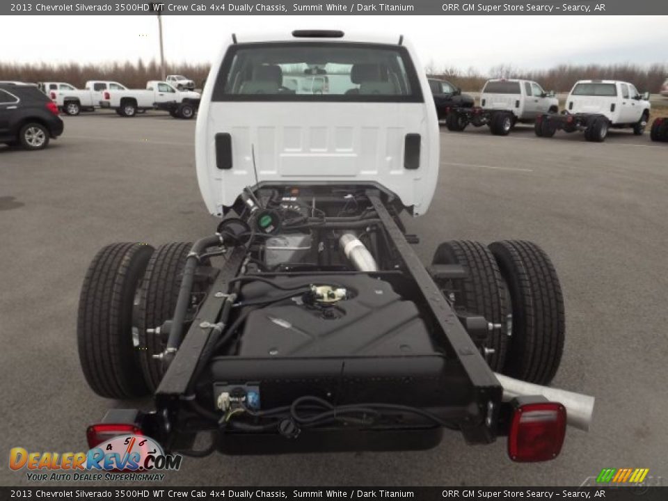 2013 Chevrolet Silverado 3500HD WT Crew Cab 4x4 Dually Chassis Summit White / Dark Titanium Photo #6