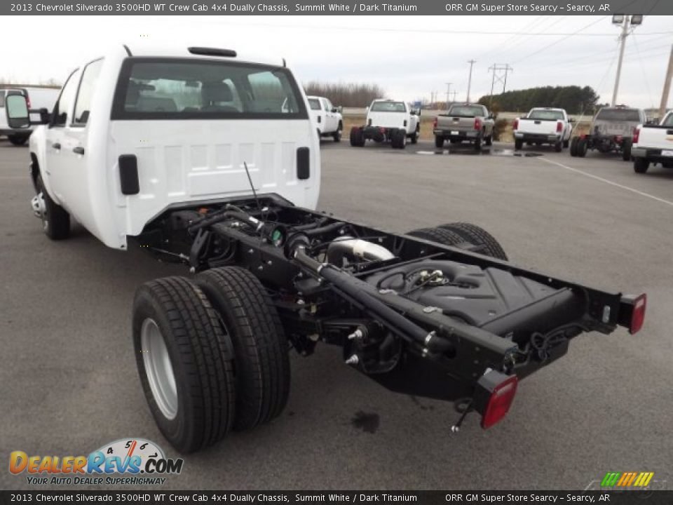 2013 Chevrolet Silverado 3500HD WT Crew Cab 4x4 Dually Chassis Summit White / Dark Titanium Photo #7