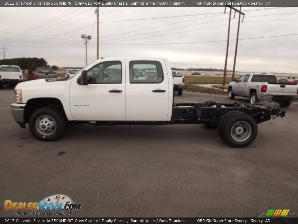 2013 Chevrolet Silverado 3500HD WT Crew Cab 4x4 Dually Chassis Summit White / Dark Titanium Photo #8