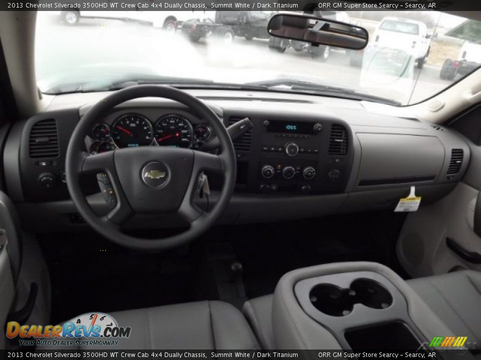 2013 Chevrolet Silverado 3500HD WT Crew Cab 4x4 Dually Chassis Summit White / Dark Titanium Photo #9