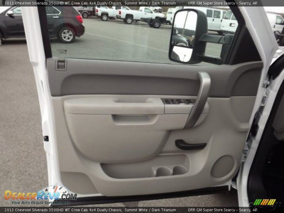 2013 Chevrolet Silverado 3500HD WT Crew Cab 4x4 Dually Chassis Summit White / Dark Titanium Photo #13