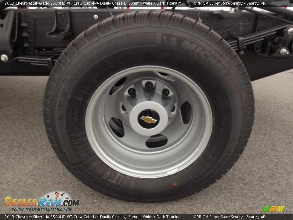 2013 Chevrolet Silverado 3500HD WT Crew Cab 4x4 Dually Chassis Summit White / Dark Titanium Photo #20