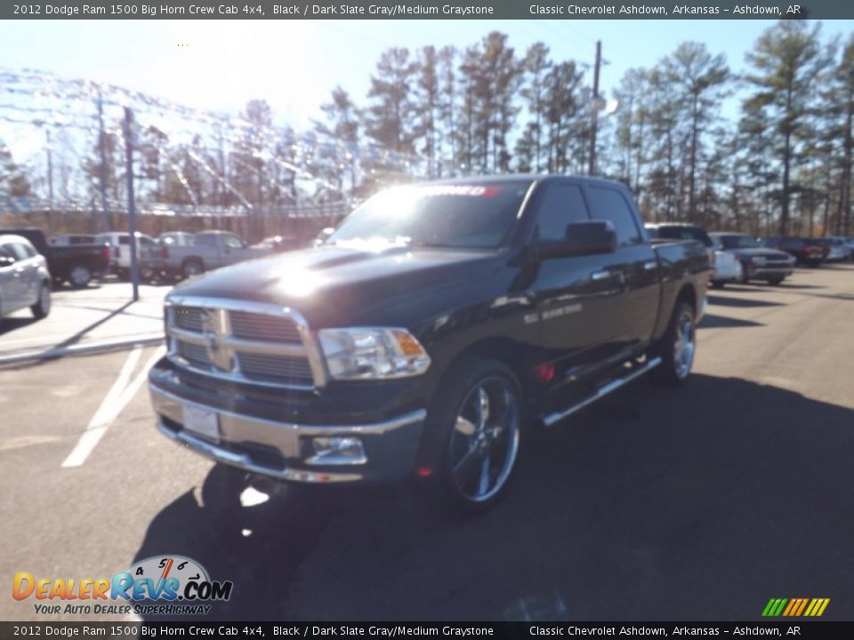 2012 Dodge Ram 1500 Big Horn Crew Cab 4x4 Black / Dark Slate Gray/Medium Graystone Photo #1