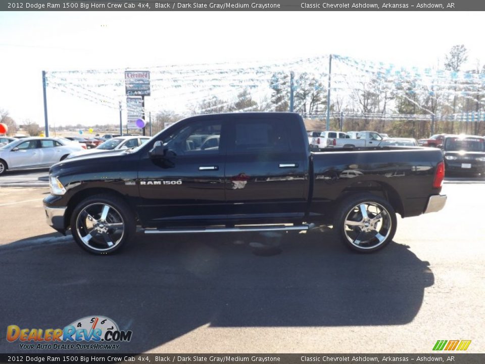 2012 Dodge Ram 1500 Big Horn Crew Cab 4x4 Black / Dark Slate Gray/Medium Graystone Photo #2