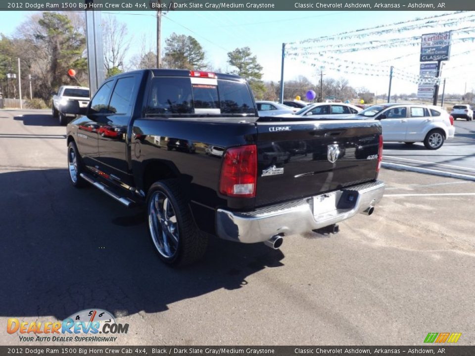 2012 Dodge Ram 1500 Big Horn Crew Cab 4x4 Black / Dark Slate Gray/Medium Graystone Photo #3