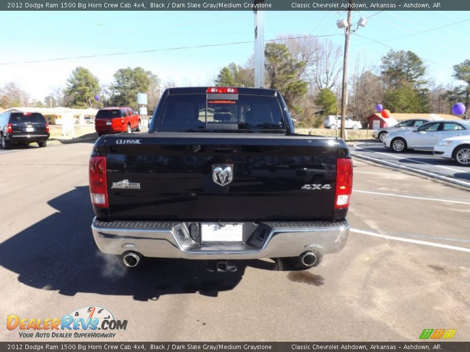 2012 Dodge Ram 1500 Big Horn Crew Cab 4x4 Black / Dark Slate Gray/Medium Graystone Photo #4